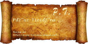 Pósz Ticiána névjegykártya
